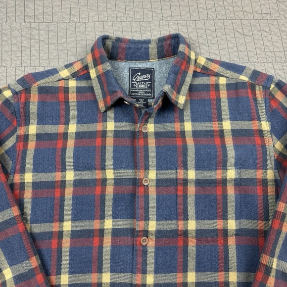 Grayers Flannel Shirt Men's Large Blue Plaid Button Up Rugged Outdoors Cabincore - Picture 2 of 9